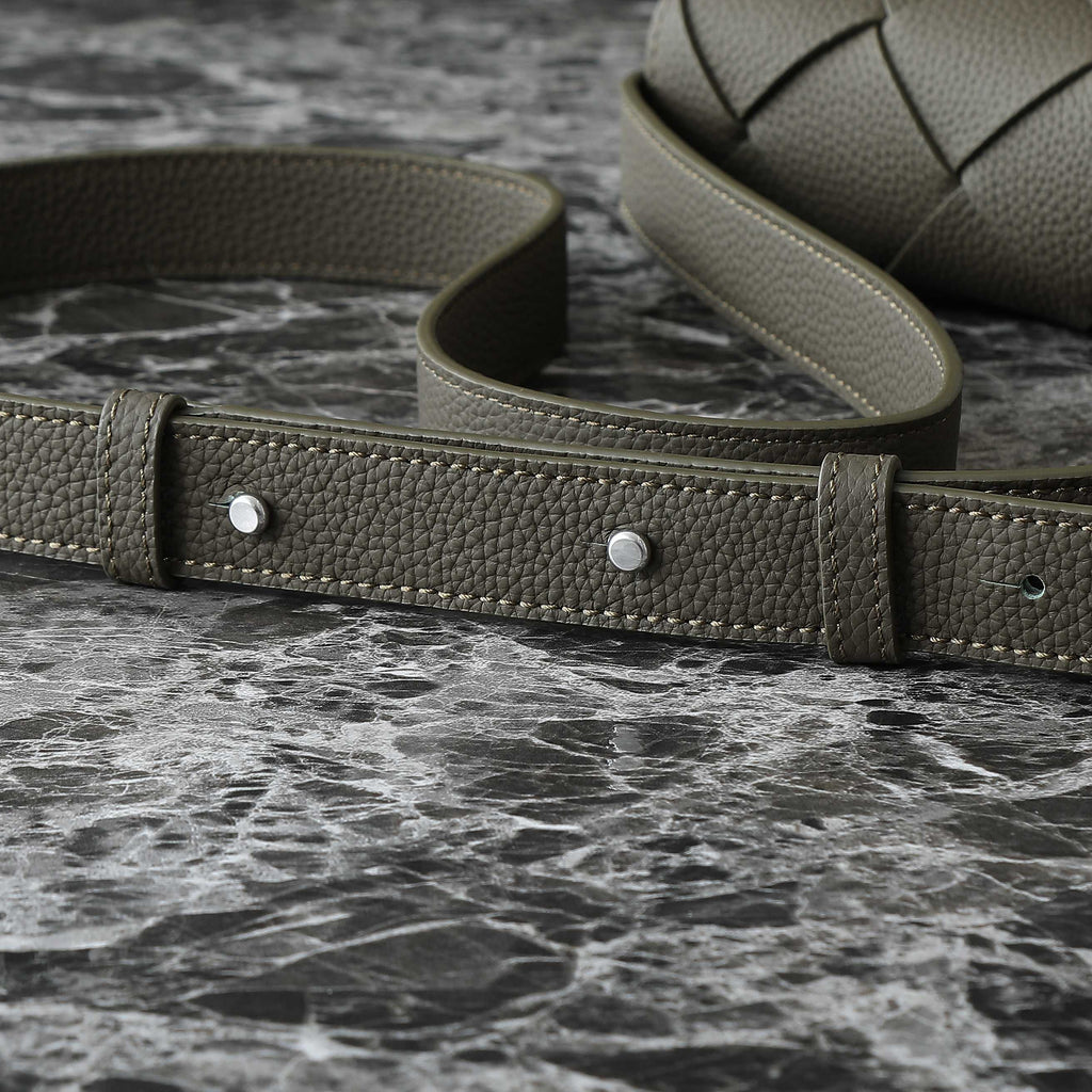 Bottega Veneta 25S Diago 22 in Dark Olive Calfskin Silver Hardware Bag