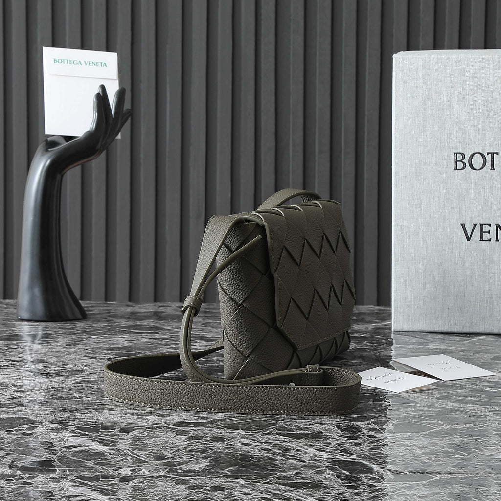 Bottega Veneta 25S Diago 22 in Dark Olive Calfskin Silver Hardware Bag
