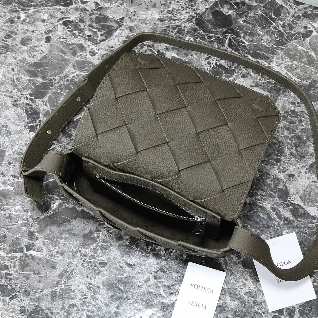 Bottega Veneta 25S Diago 22 in Dark Olive Calfskin Silver Hardware Bag