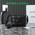 Bottega Veneta 25S Diago 22 in Black Calfskin Patent Silver Hardware Bag