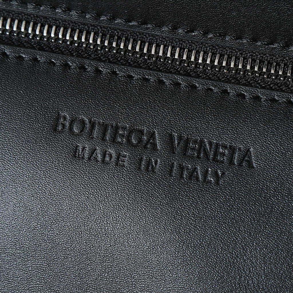Bottega Veneta 25S Diago 22 in Black Calfskin Patent Silver Hardware Bag