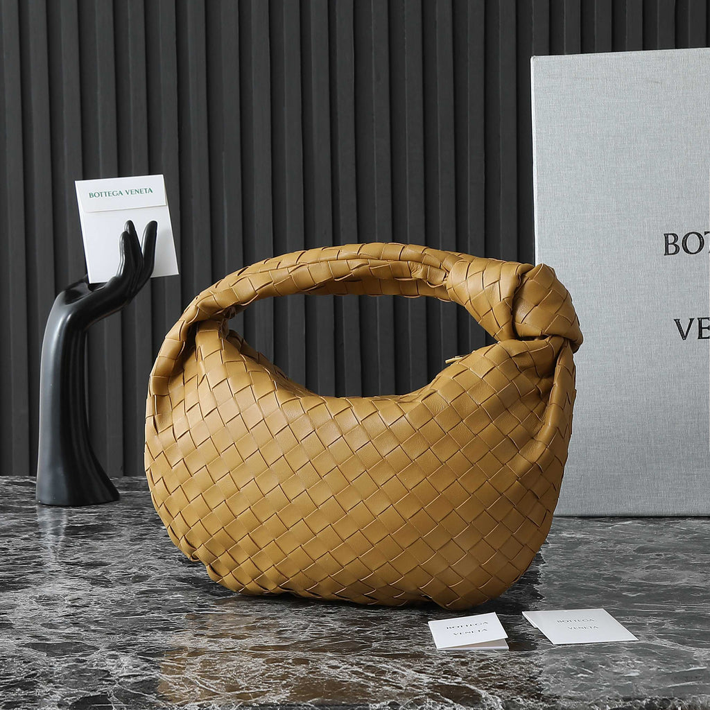 Bottega Veneta 25S Mini Jodie 36 in Warm Bronze Calfskin Gold Hardware Bag