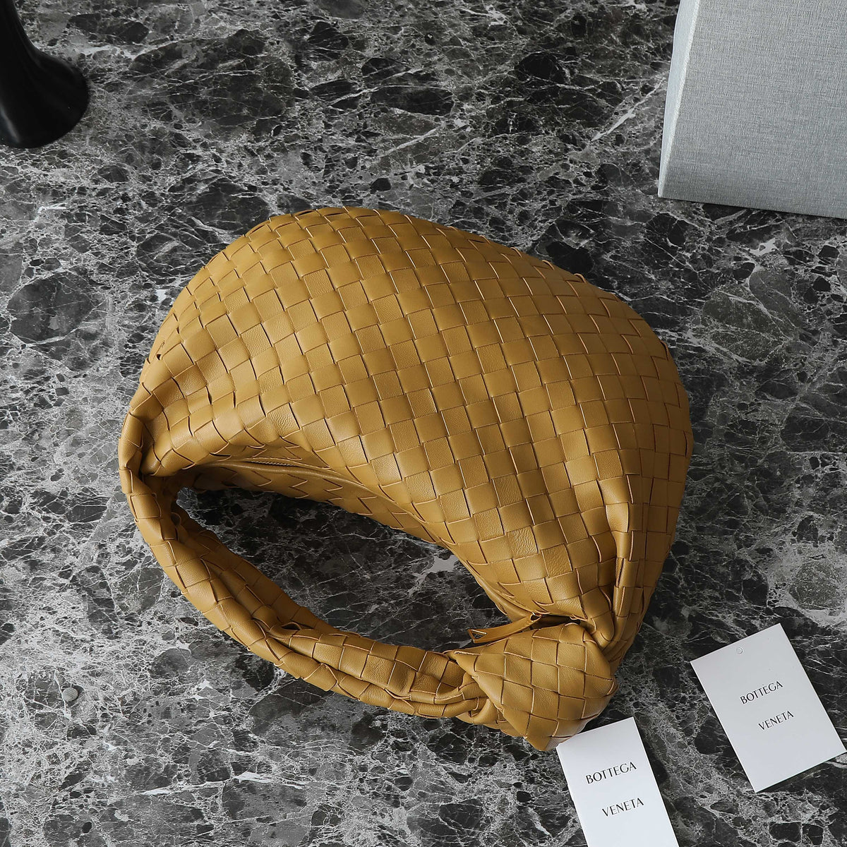 Bottega Veneta 25S Mini Jodie 36 in Warm Bronze Calfskin Gold Hardware Bag
