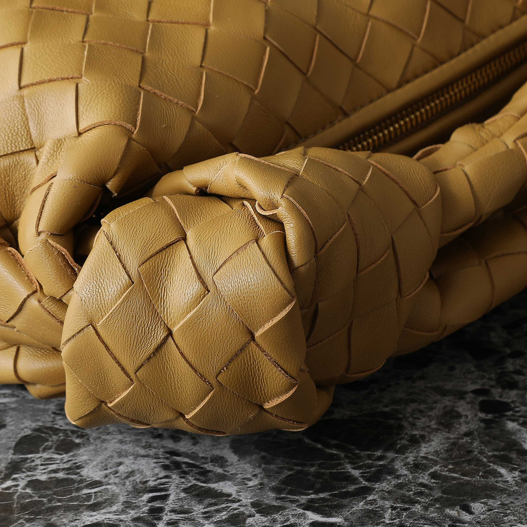 Bottega Veneta 25S Mini Jodie 36 in Warm Bronze Calfskin Gold Hardware Bag