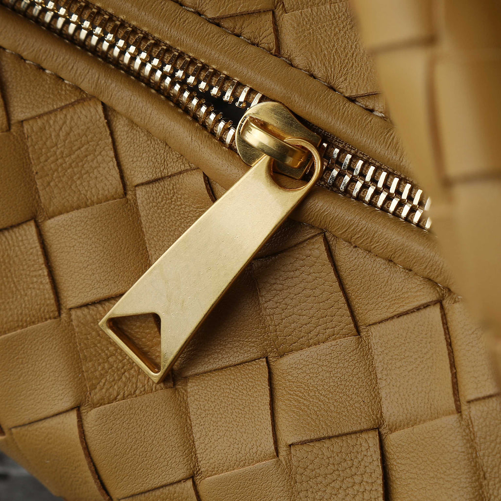 Bottega Veneta 25S Mini Jodie 36 in Warm Bronze Calfskin Gold Hardware Bag