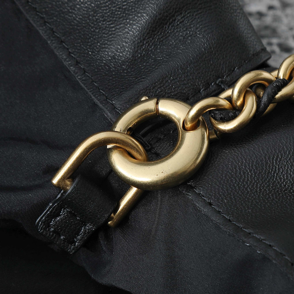 Bottega Veneta 25S Dustbag Notte 33 in Black Calfskin Gold Hardware Bag