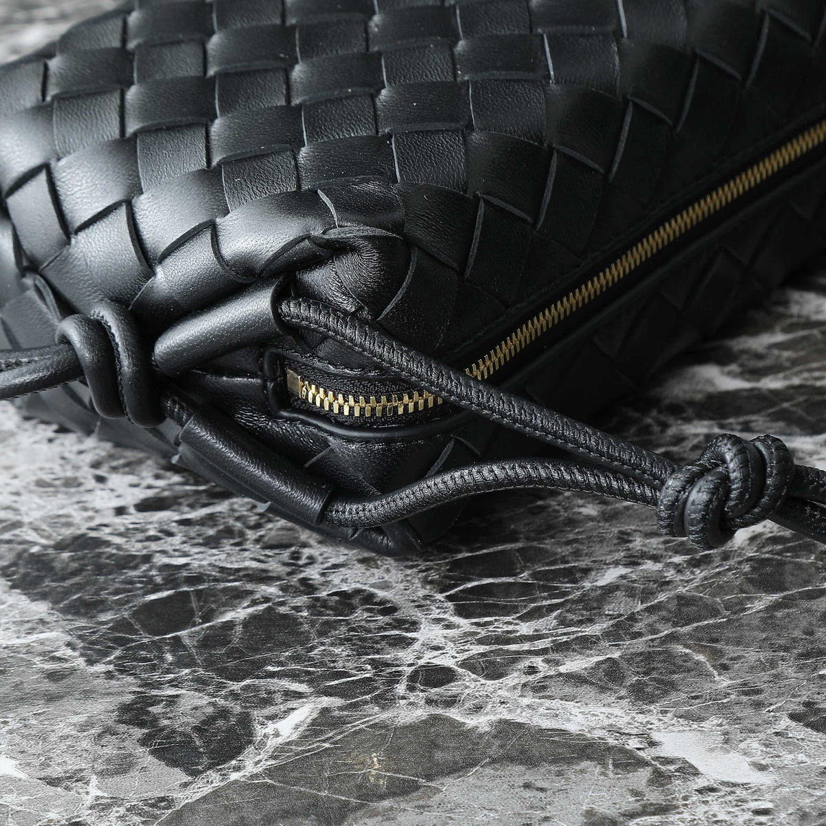 Bottega Veneta Bv Mini Loop 17cm Black Calfskin Bag