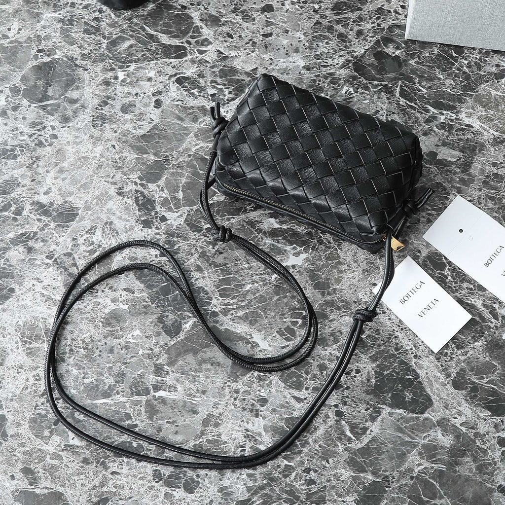 Bottega Veneta Bv Mini Loop 17cm Black Calfskin Bag