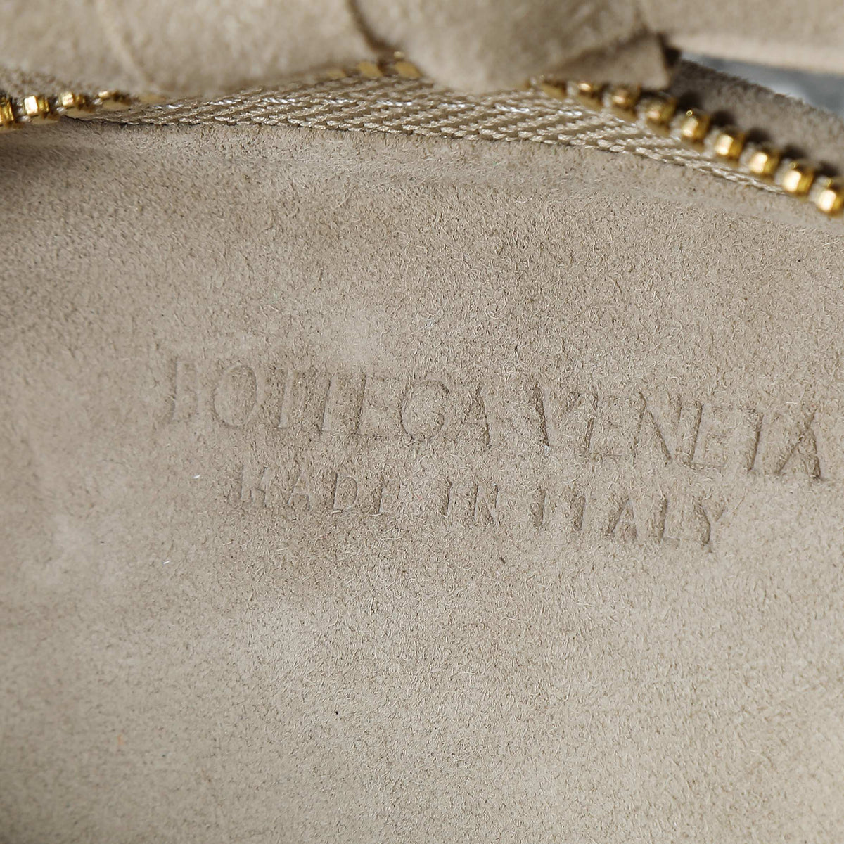Bottega Veneta 25S Mini Jodie 28 in Muted Taupe Suede Gold Hardware Bag