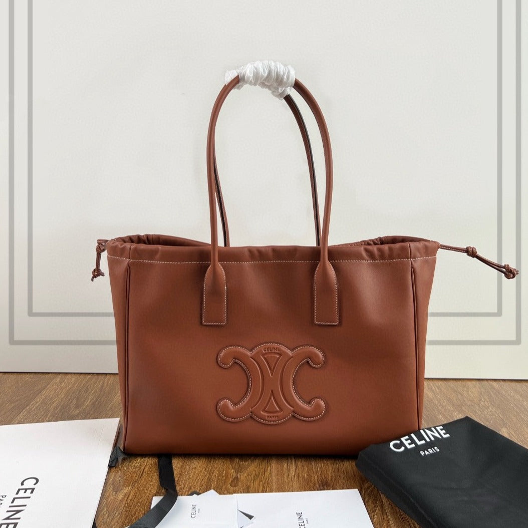 Celine Cuir Triomphe 44 Tan Calfskin Bag