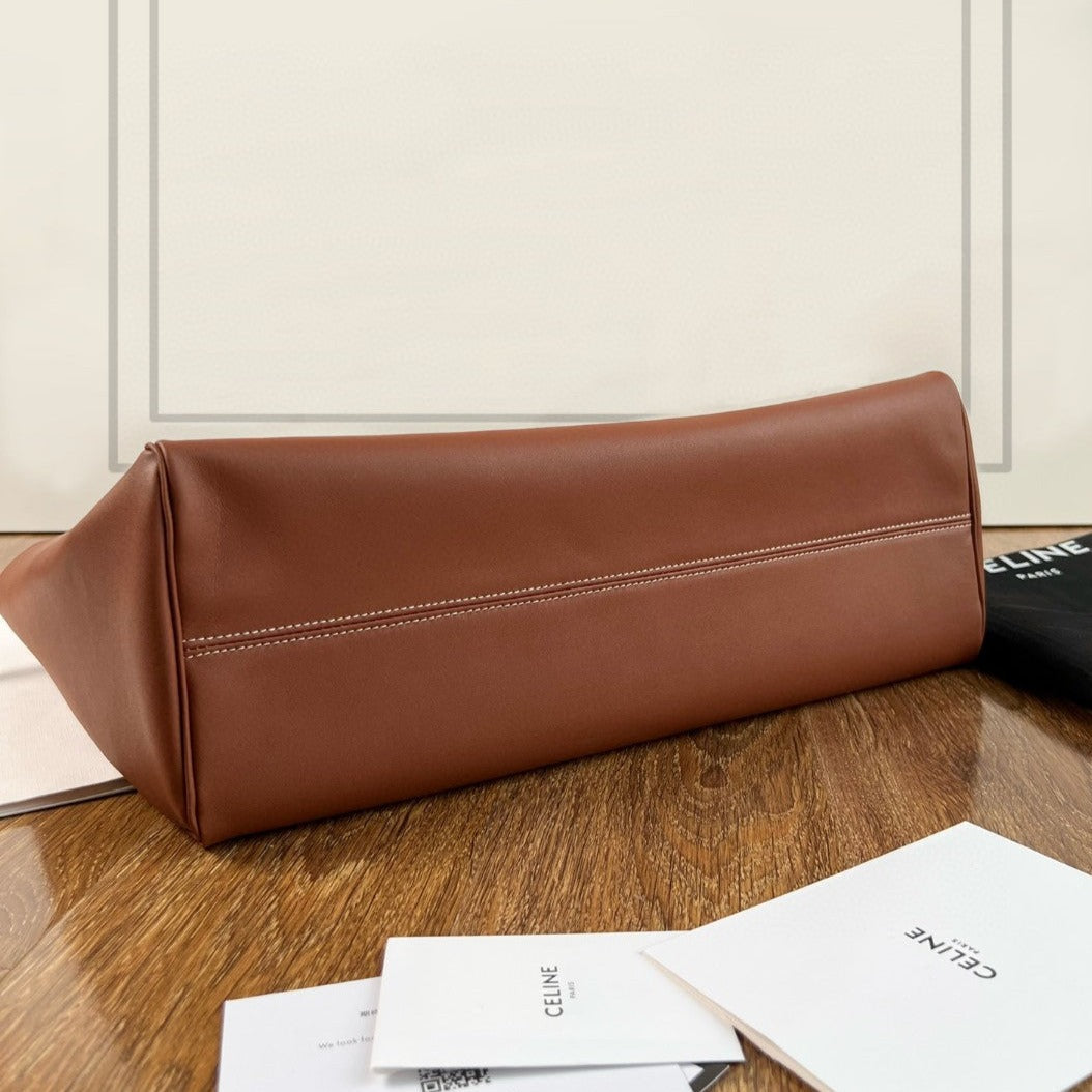 Celine Cuir Triomphe 44 Tan Calfskin Bag