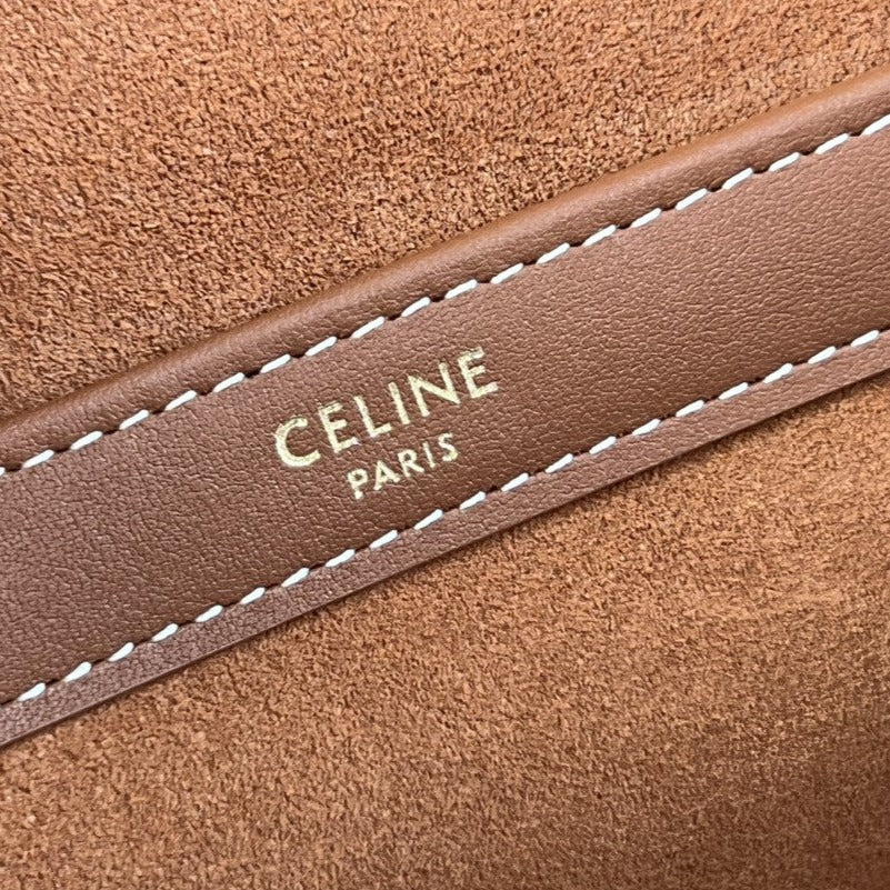 Celine Cuir Triomphe 44 Tan Calfskin Bag