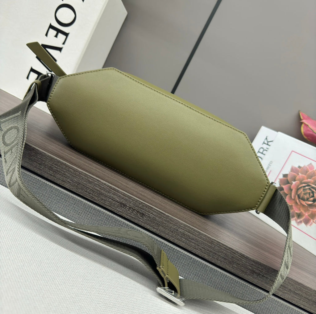 Loewe Convertible Sling 32 in Olive Green Classic Calfskin Bag