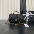 Chanel 25S Flap Bag 22 cm in Black Caviar with Gold Hardware