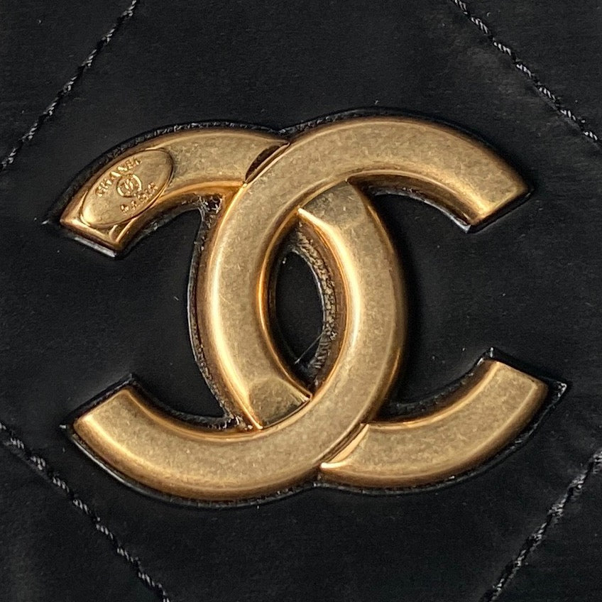 Chanel 25S Bow Bag 38 in Black Velvet with Gold Hardware