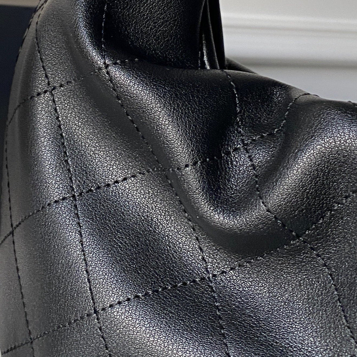 Chanel 25S Hobo Bag 45 in Black Lambskin