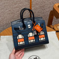 Hermes Birkin Faubourg Touch 20 in Navy Blue Calfskin with Silver Hardware Bag