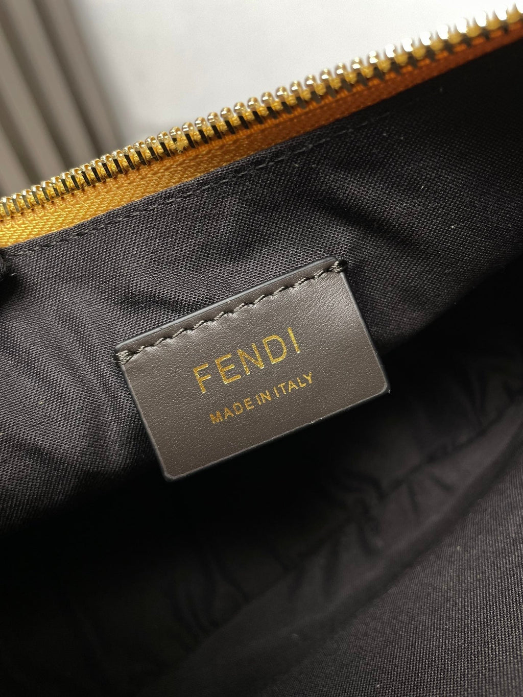 Fendi Fendigraphy Medium 29 in Gold Metallic Smooth Lambskin Gold Hardware Bag