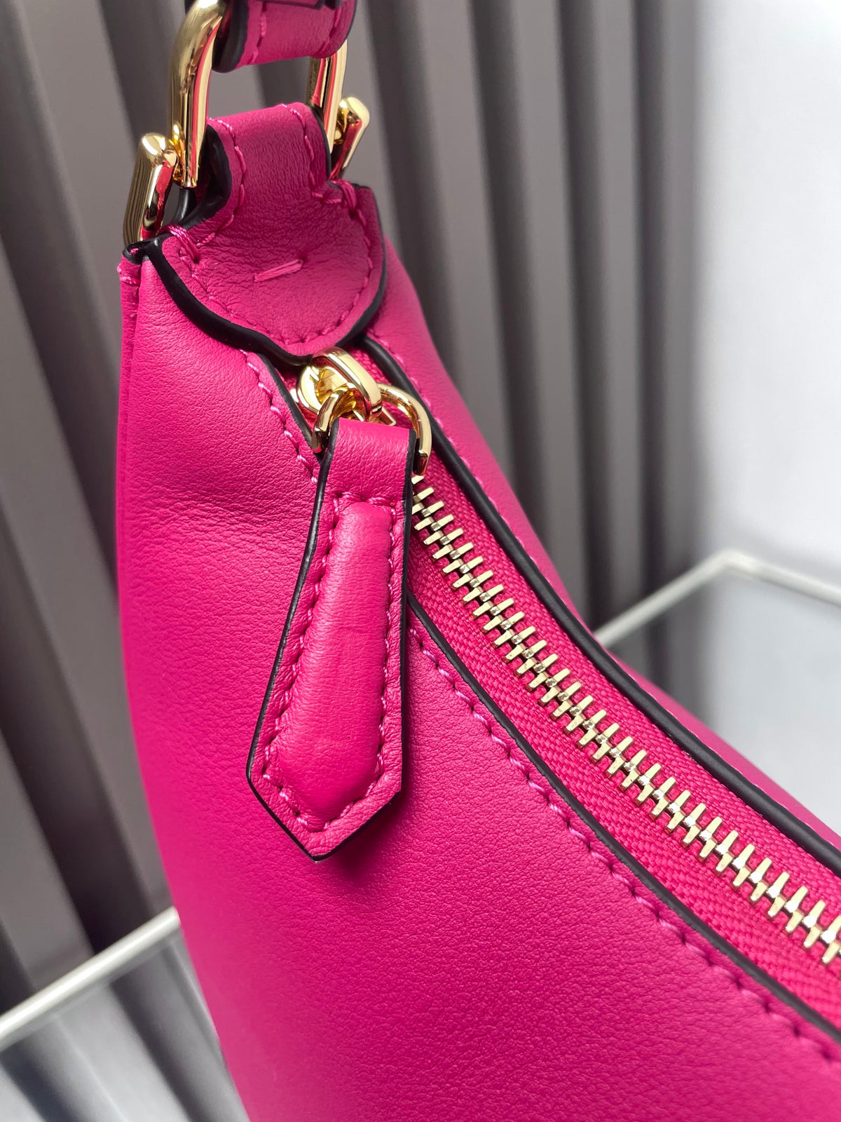 Fendi Fendigraphy Medium 29 in Bright Pink Smooth Lambskin Gold Hardware Bag