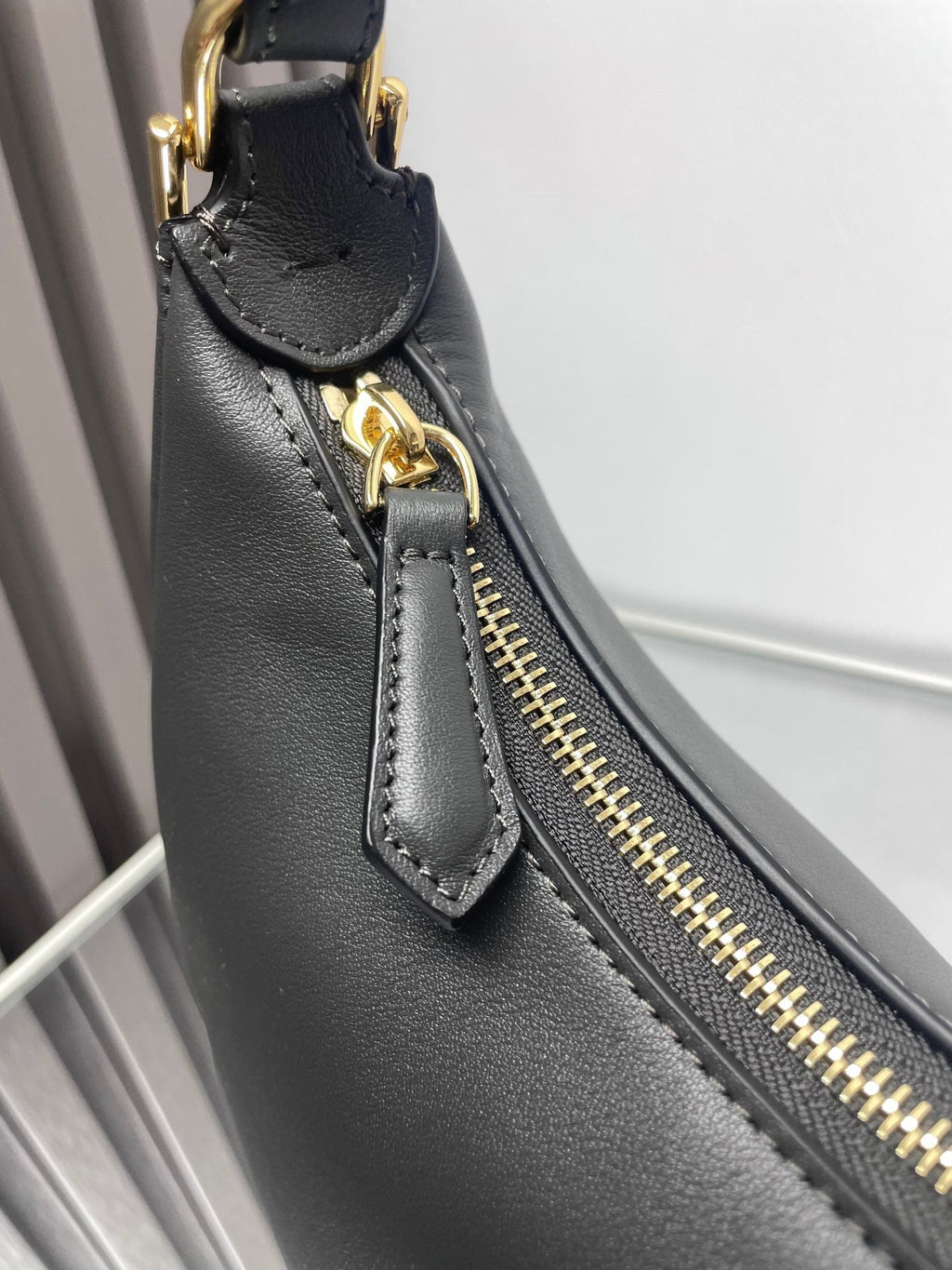Fendi Fendigraphy Medium 29 in Black Smooth Lambskin Gold Hardware Bag