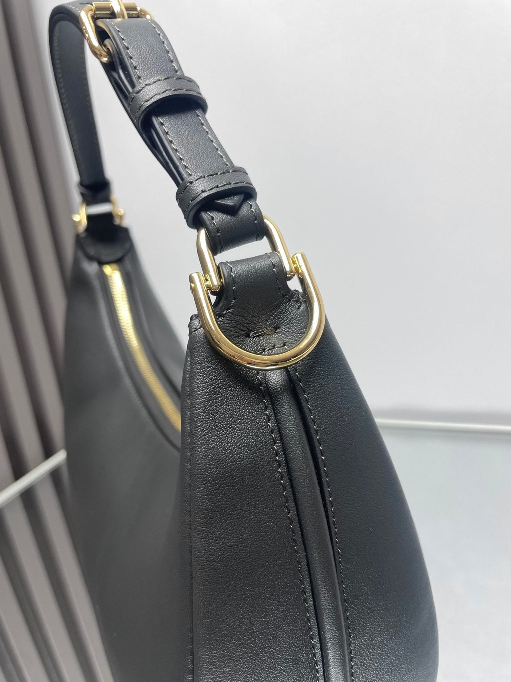 Fendi Fendigraphy Medium 29 in Black Smooth Lambskin Gold Hardware Bag