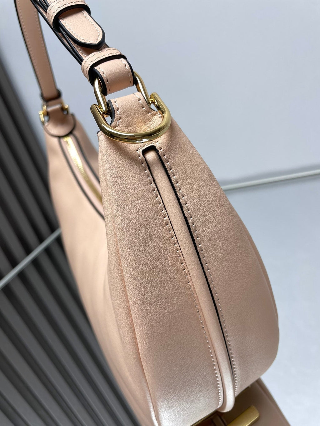Fendi Fendigraphy Medium 29 in Bisque Smooth Lambskin Gold Hardware Bag