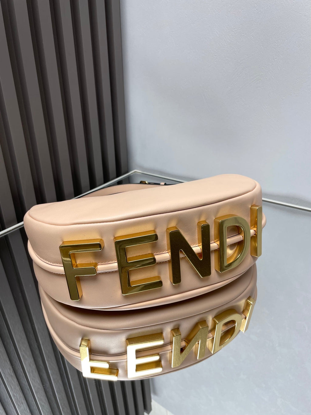 Fendi Fendigraphy Medium 29 in Bisque Smooth Lambskin Gold Hardware Bag