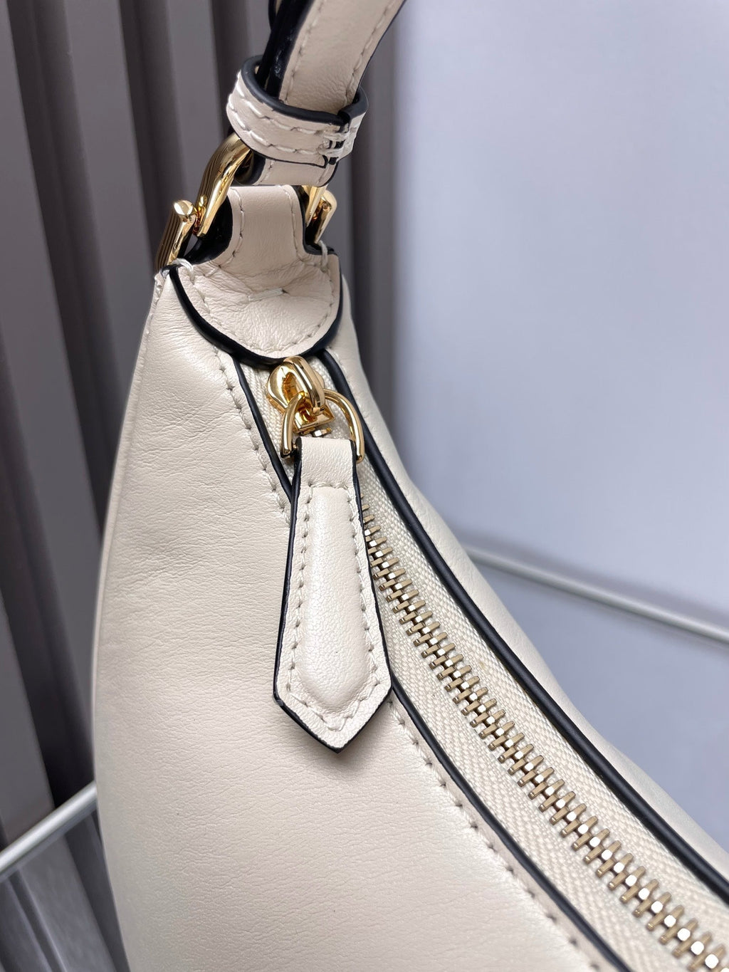 Fendi Fendigraphy Medium 29 in White Smooth Lambskin Gold Hardware Bag