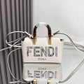 Fendi By the Way Mini 18 in White Lambskin Gold Hardware Bag