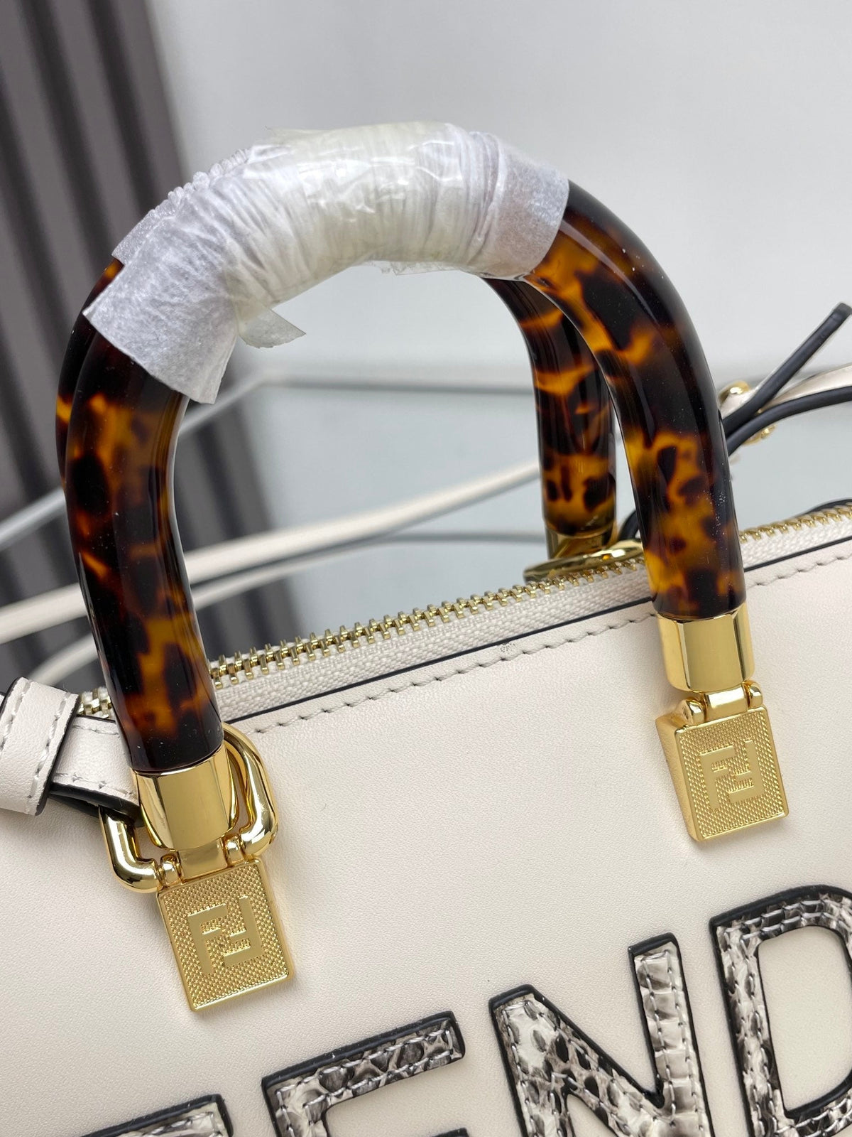 Fendi By the Way Mini 18 in White Lambskin Gold Hardware Bag
