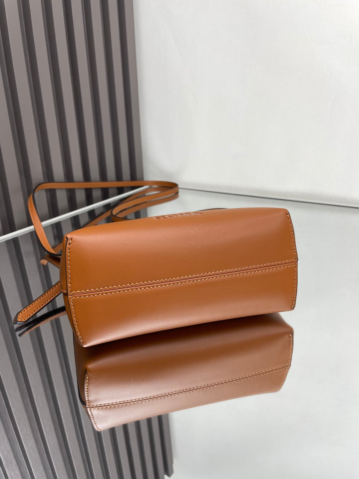 Fendi By the Way Mini 18 in Burnt Orange Embossed Calfskin Gold Hardware Bag