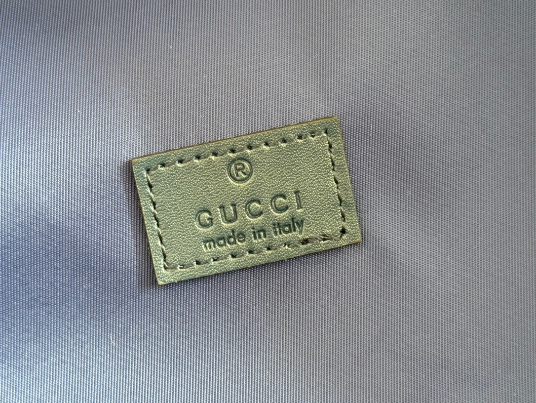 Gucci Backpack 40 in Beige and Brown Canvas Blue Snake Embroidery