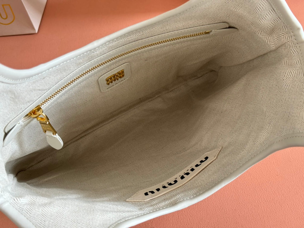 Ivy Tote Bag 60 in Chalk White Patchwork Calfskin