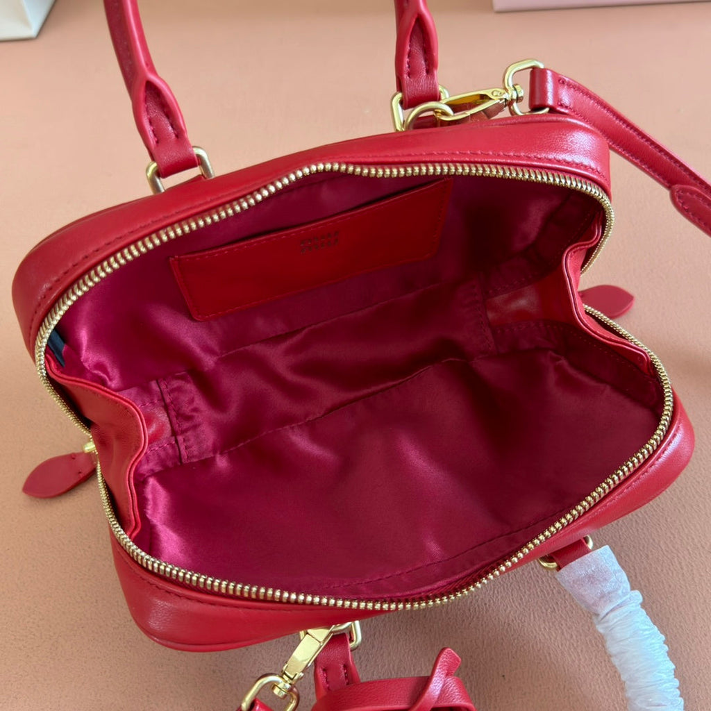 Arcadie Mini Bag 19 Vermelho in Matelassé Nappa Leather