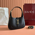 Gucci Jackie Small Shoulder Bag 27 in Black Calfskin Gold Hardware