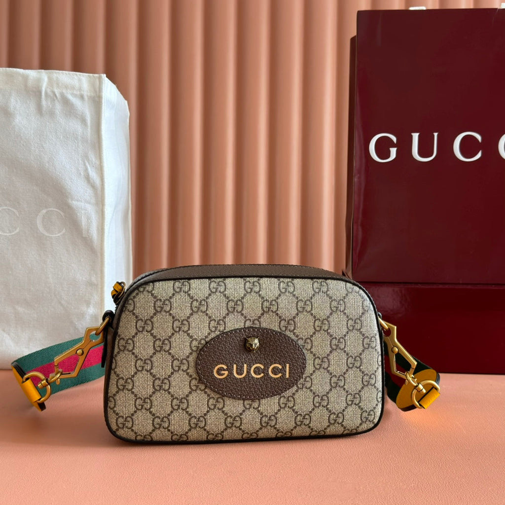 Gucci Neo Vintage Supreme Tiger Head Crossbody Bag 24 in Canvas