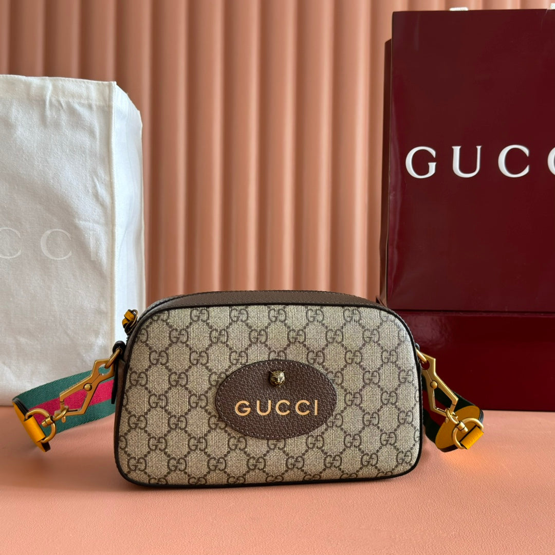 Gucci Neo Vintage Supreme Tiger Head Crossbody Bag 24 in Canvas
