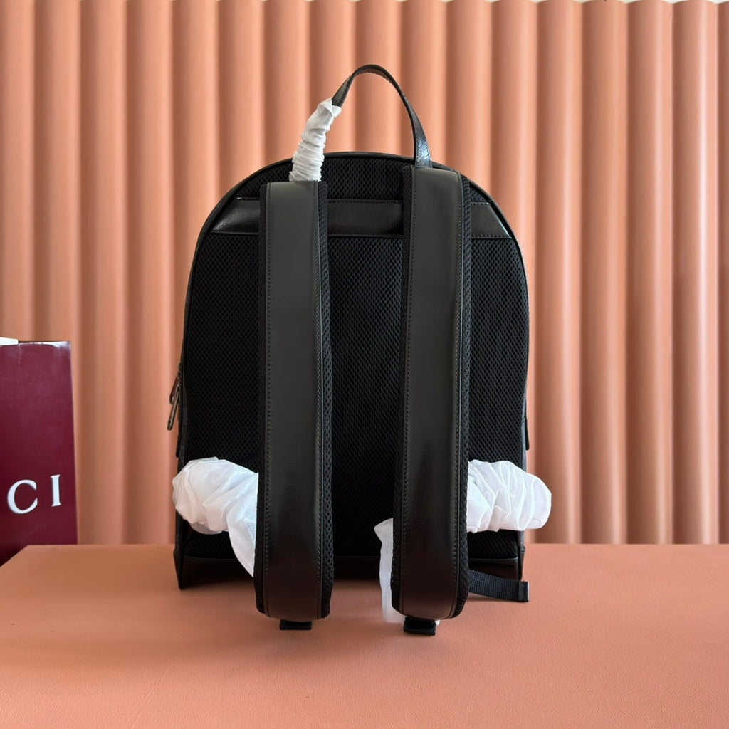 Gucci 25S Supreme Backpack 41 cm in Dark Slate Gray Calfskin
