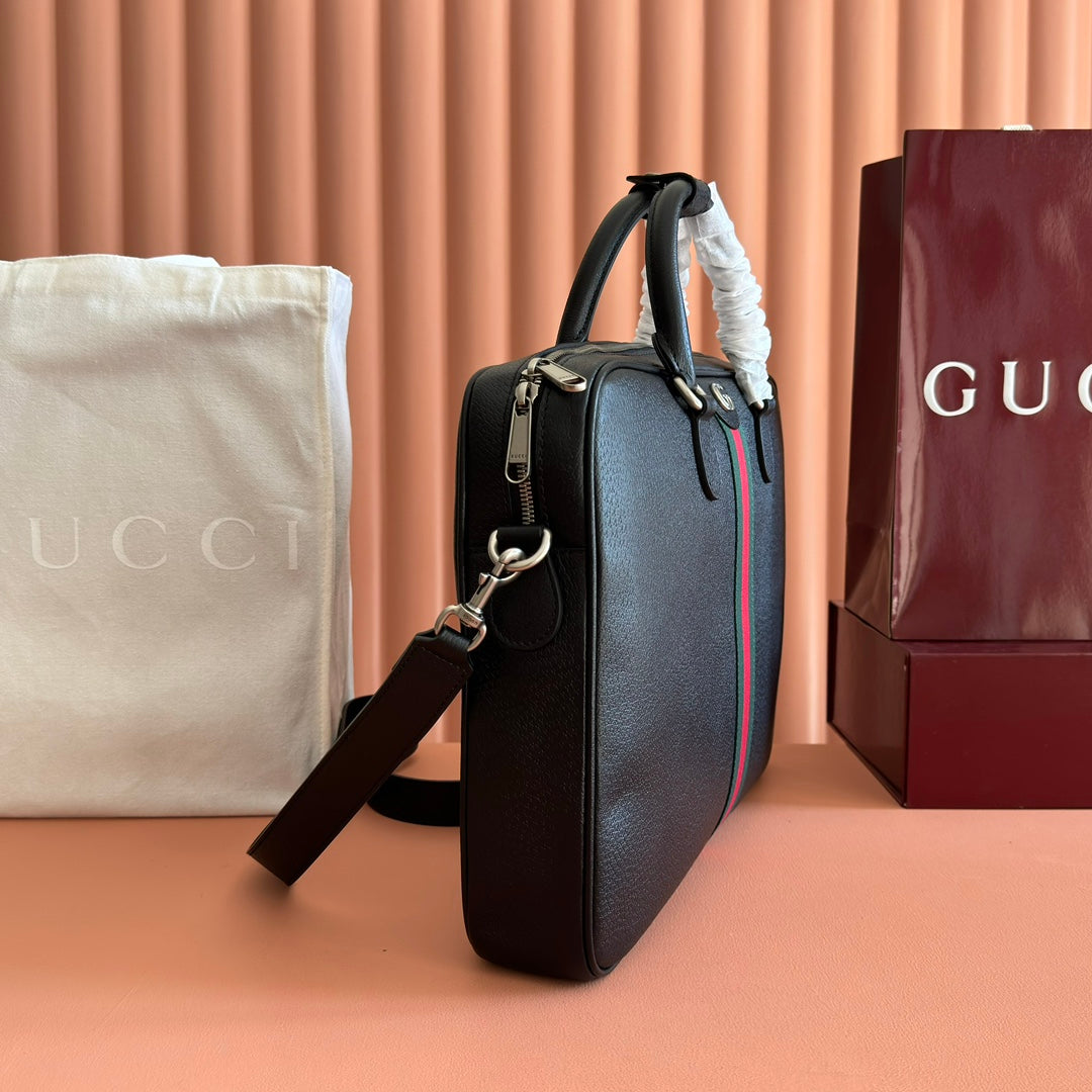 Gucci 25S Ophidia Large Document Case 40 cm in Black Calfskin Bag