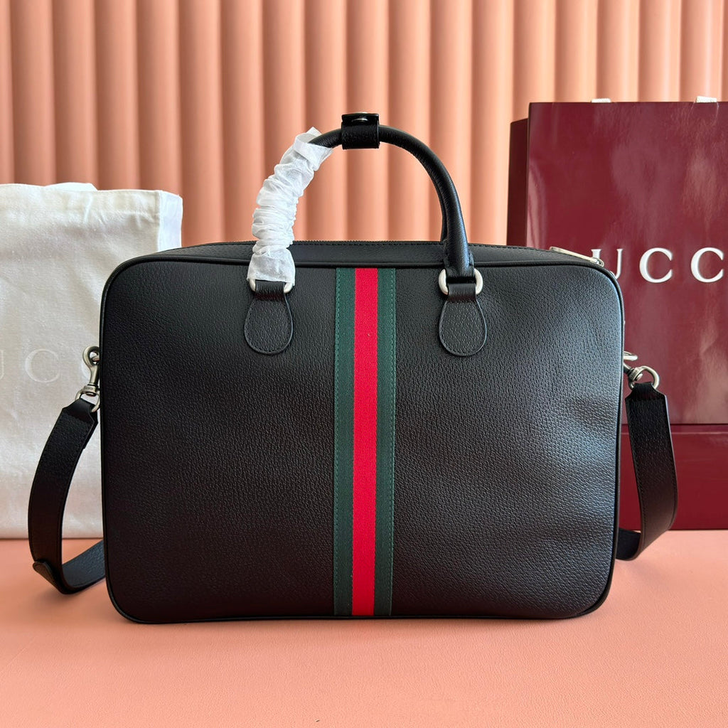 Gucci 25S Ophidia Large Document Case 40 cm in Black Calfskin Bag