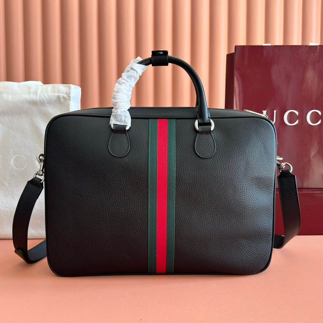 Gucci 25S Ophidia Large Document Case 40 cm in Black Calfskin Bag