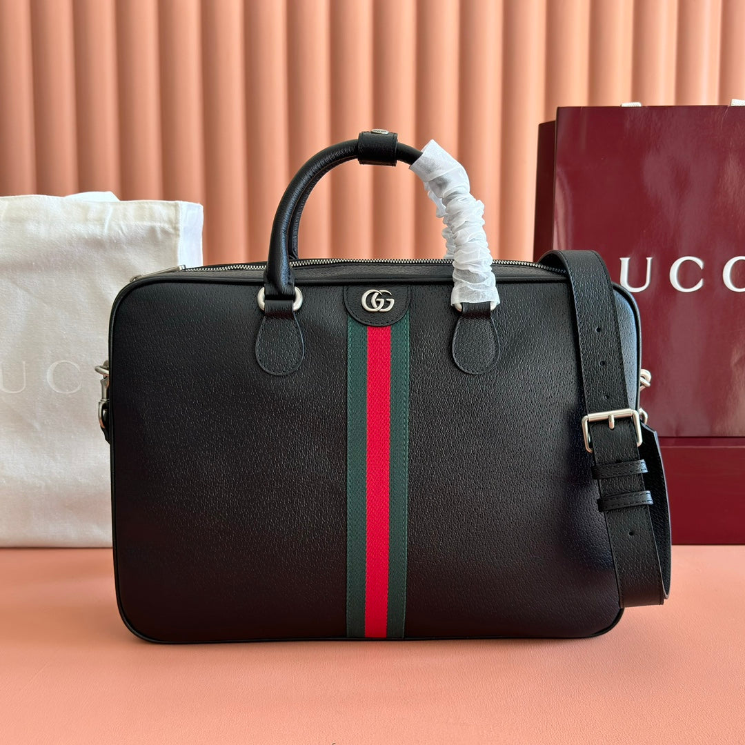 Gucci 25S Ophidia Large Document Case 40 cm in Black Calfskin Bag