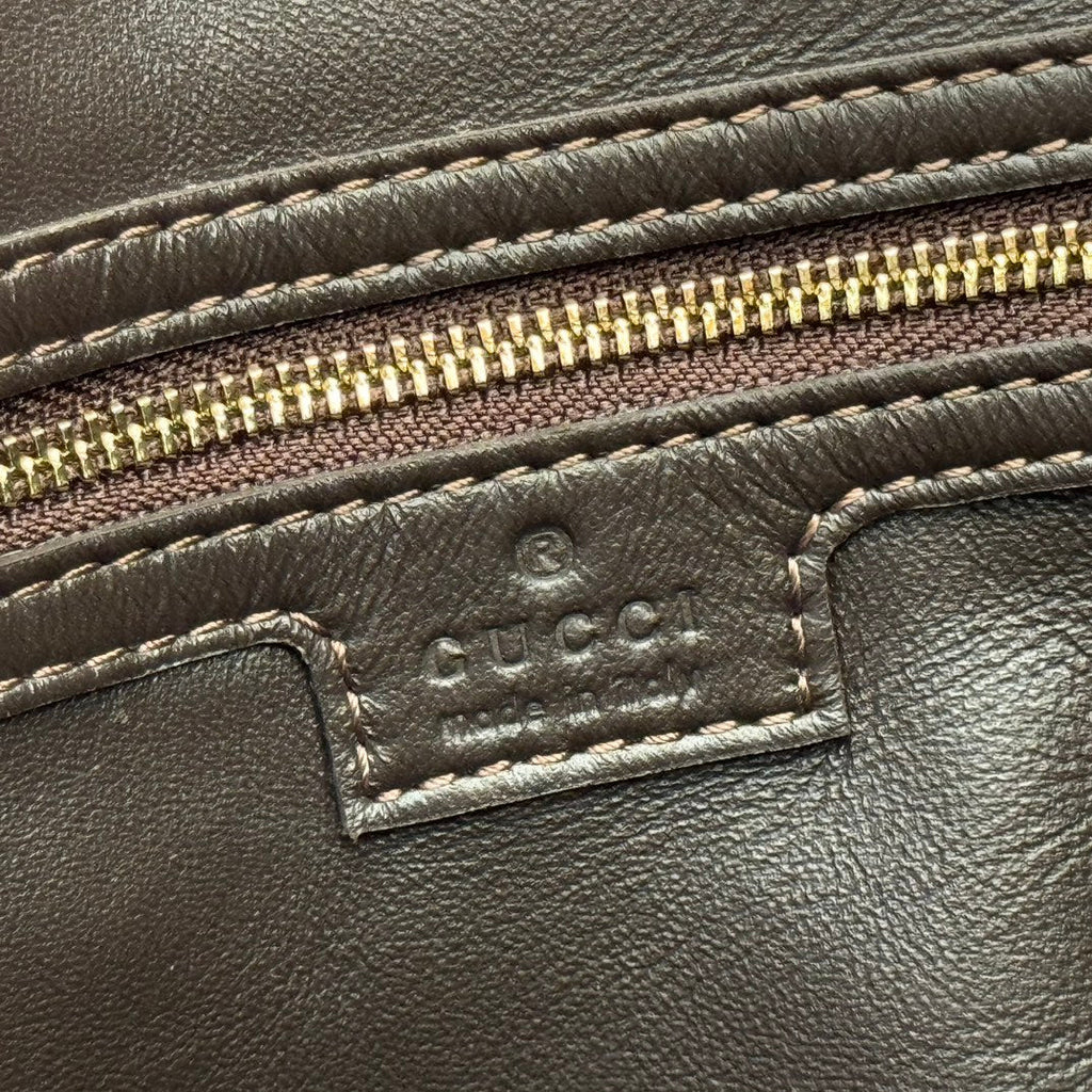 Gucci 25S Jackie Giorno 44 cm in Dark Chocolate Brown Suede Bag