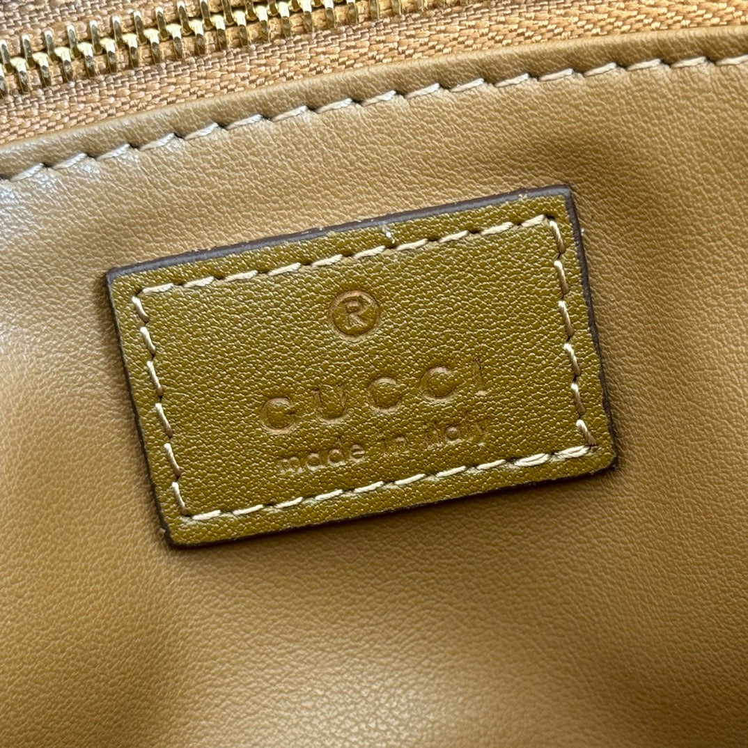 Gucci 25S Horsebit 1955 30 cm in Brown Suede with Gold Hardware Bag