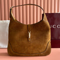 Gucci 25S Jackie Giorno 44 cm in Brown Suede Bag