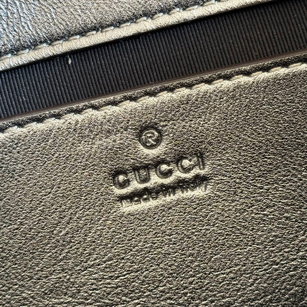 Gucci 26S Marmont Bag 22 in Warm Gray Brown Lambskin