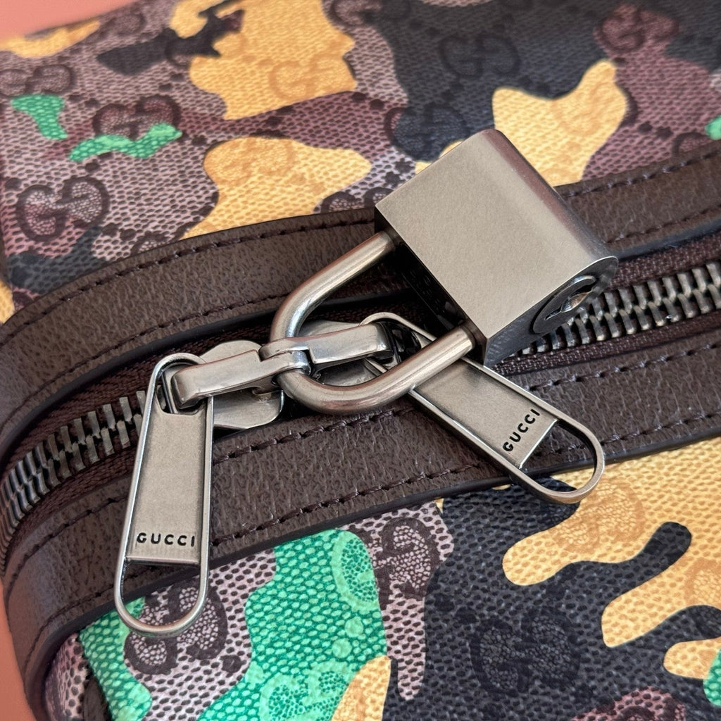 Gucci 26S Duffel Bag 44 in Multicolor Coated Canvas Style 1
