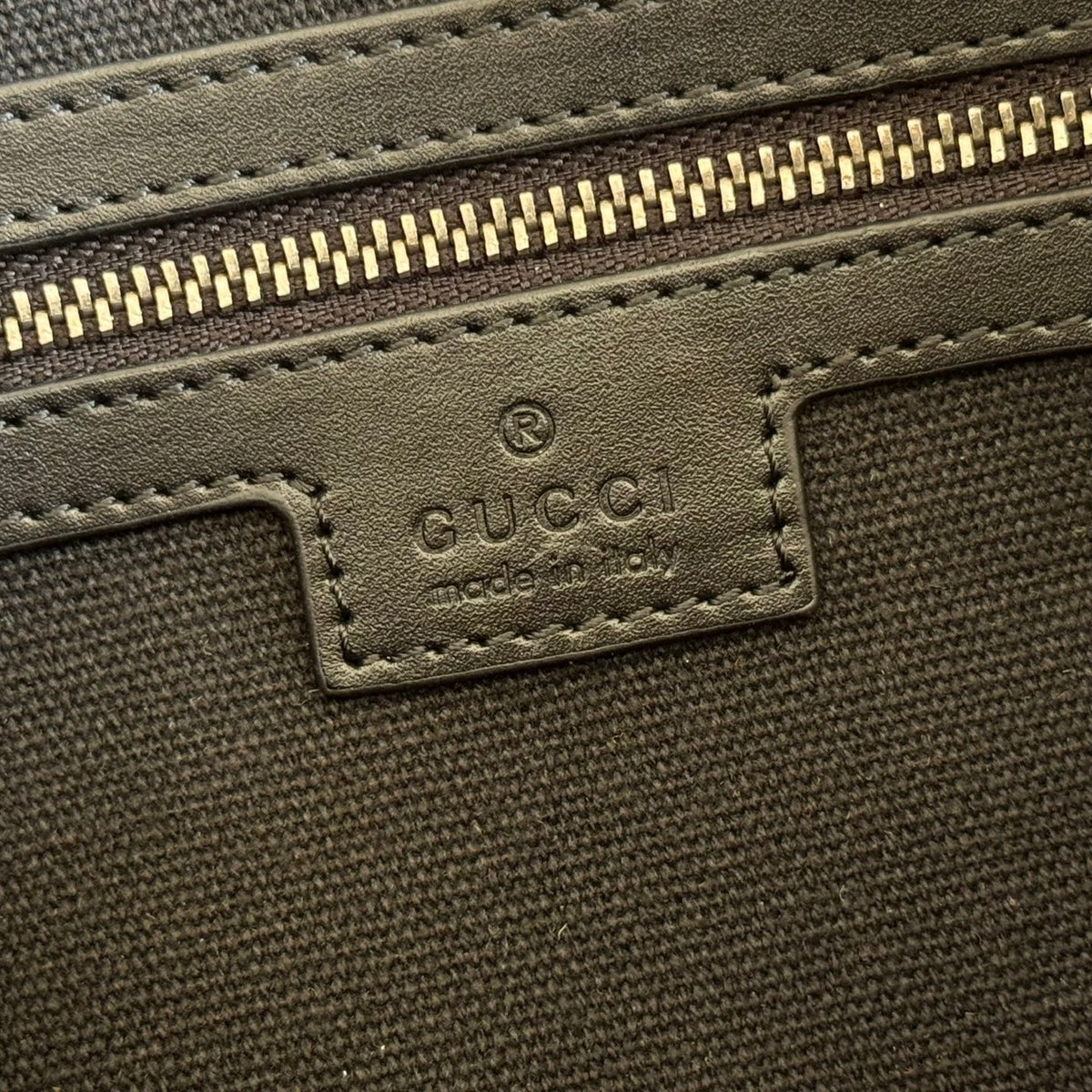 Gucci 26S Emblem Duffle Bag 25 in Black Embossed Calfskin