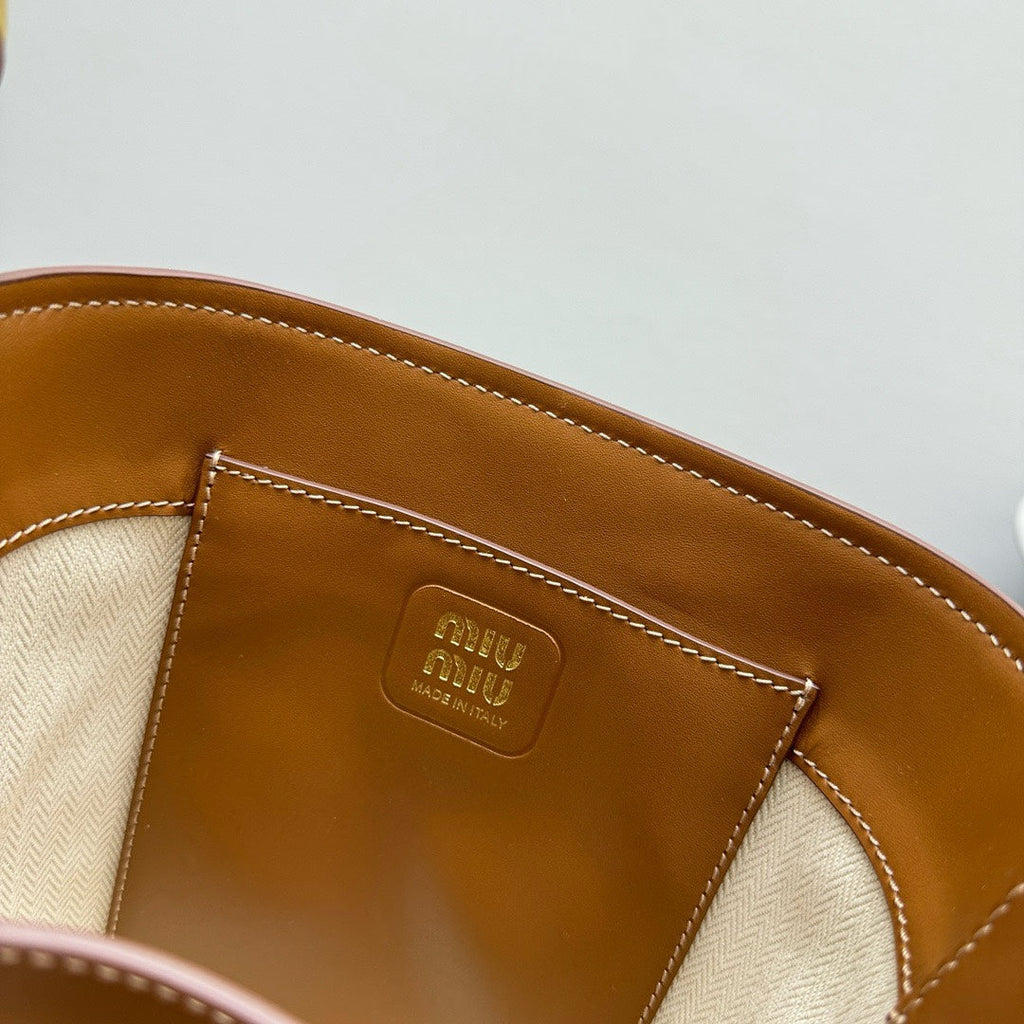 Bucket Bag 20 in Brown Calfskin