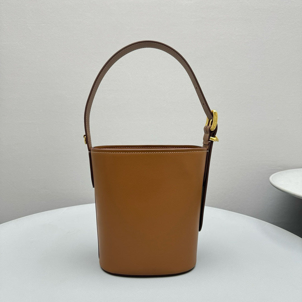 Bucket Bag 20 in Brown Calfskin